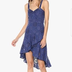 PARKER Eyelet Donna Combo Hi-Lo Dress SZ 2 NWT